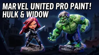 Marvel United Miniature Painting | Hulk & Black Widow with Lotus Thalia