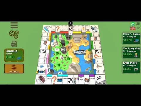 Vídeo de Quadropoly board em Português