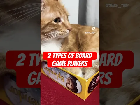 The 2 types of board game players #games #cat #cute #orangecat #fiona #opal #pets #gamenight #shorts