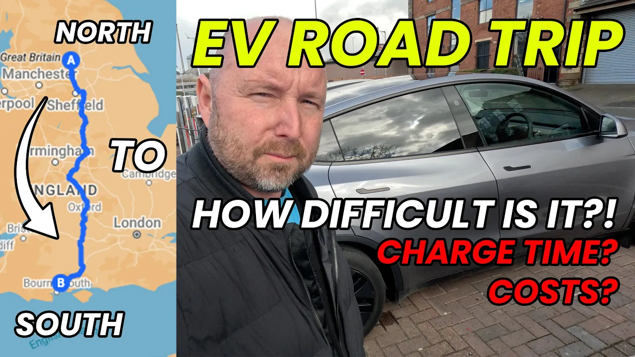 Tesla Model Y Long Range RWD, Real world range test! North to South UK. How difficult is it?!