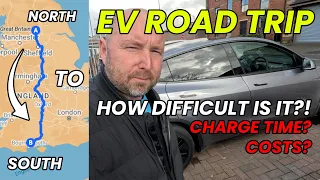 Tesla Model Y Long Range RWD, Real world range test! North to South UK. How difficult is it?!