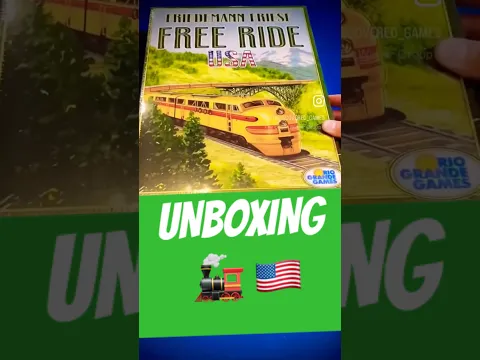 Unboxing Free Ride USA aka Ticket To Ride for Gamers! #boardgames #boardgame #traingame