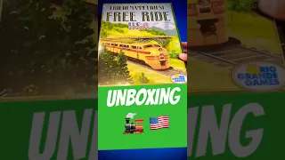 Unboxing Free Ride USA aka Ticket To Ride for Gamers! #boardgames #boardgame #traingame