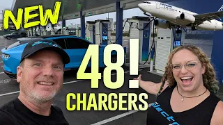 Biggest EV Charging Station by LAX - BP Pulse!