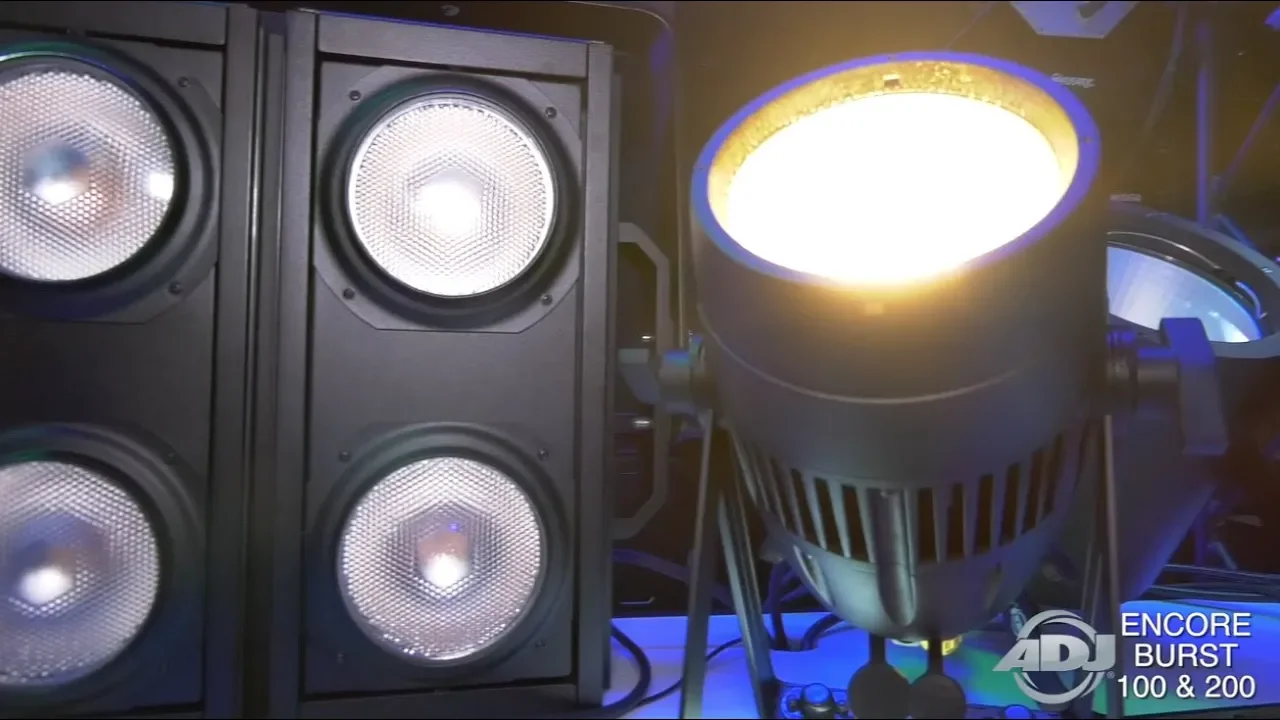 Product video thumbnail for ADJ American DJ Encore Burst 100 IP 125W WW COB LED Strobe / Blinder