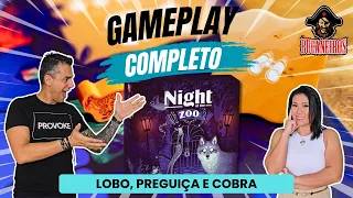 Gameplay completo com o lobo, preguiça e cobra de Night at the Zoo da Bucaneiros