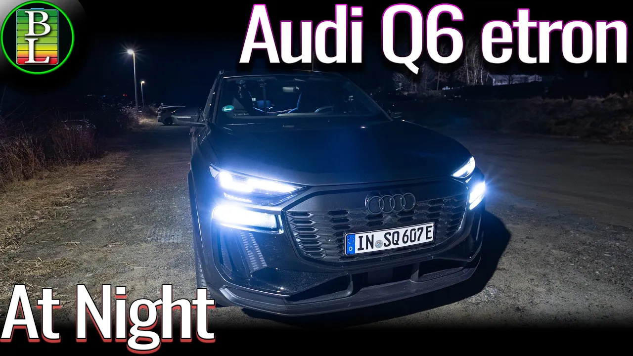 Testing the Audi Q6 E-tron Matrix LED headlights
