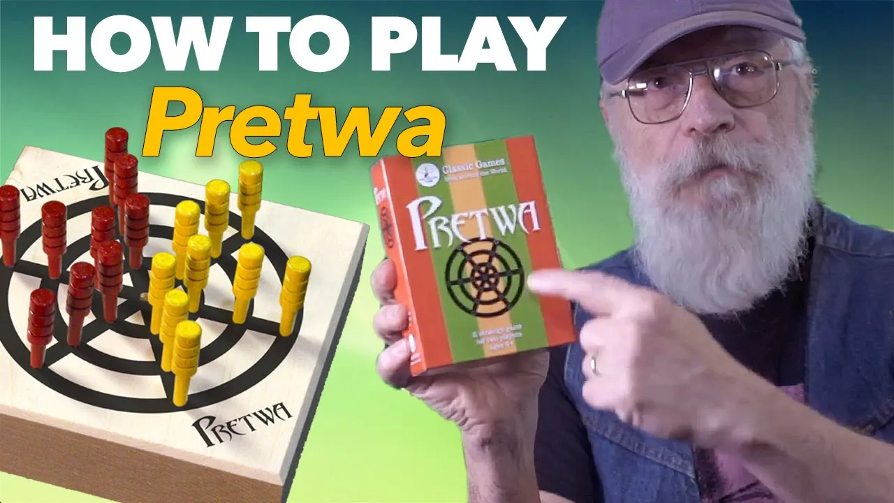 Pretwa - a 2-player strategy game from India sometimes called "Checkers on a wheel."