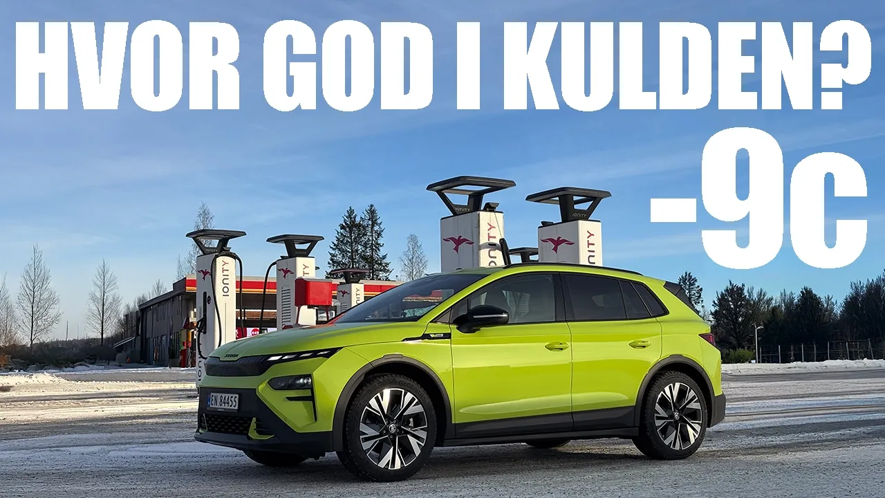 Skoda Elroq RS Rekkeviddetest i 80kmt, i 100km/t og i 120km/t | VINTERTEST