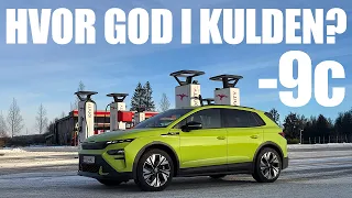 Skoda Elroq RS Rekkeviddetest i 80kmt, i 100km/t og i 120km/t | VINTERTEST