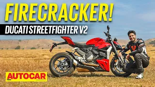 Ducati Streetfighter V2 review - Firecracker! | First Ride | Autocar India