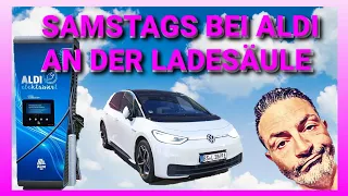 Samstagschaos! 4 Elektroautos wollen bei Aldi laden. Läuft die Säule wieder? ID.3 i3 Kona MX30