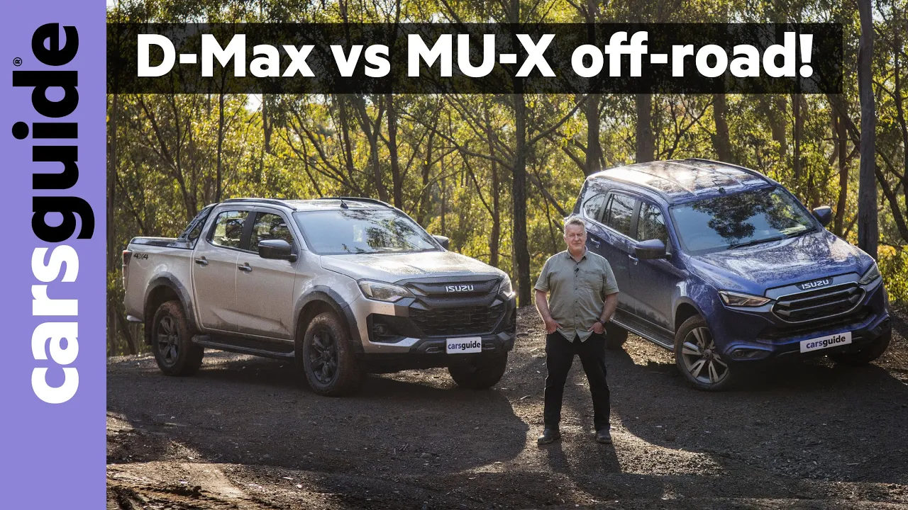 Isuzu D-Max vs Isuzu MU-X 2025 review: New 4x4 dual-cab pick-up and 4WD 7-seat SUV compared off-road