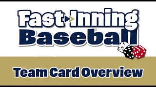 Fast Inning Baseball - Introduction to Team Cards
