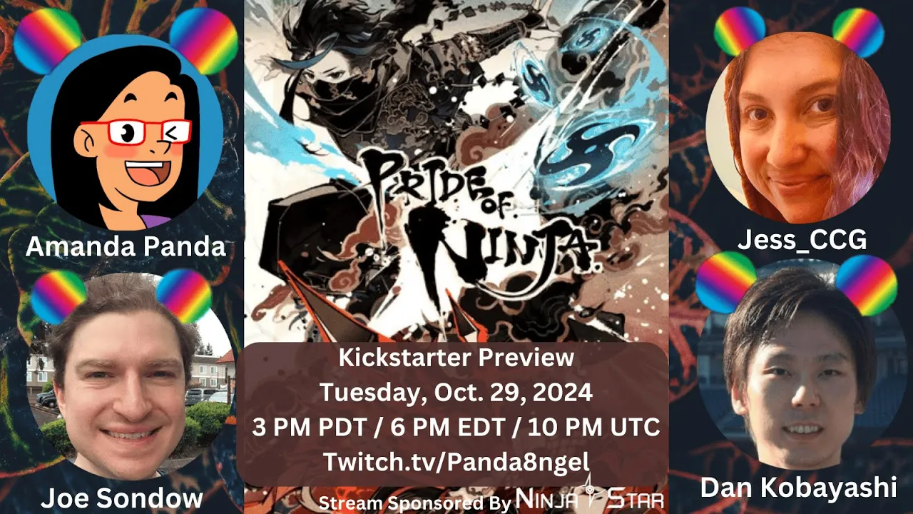 Pride of Ninja from Ninja Star Games (KS Preview) on TTS w/ designer Dan Kobayashi, Jess, & Joe