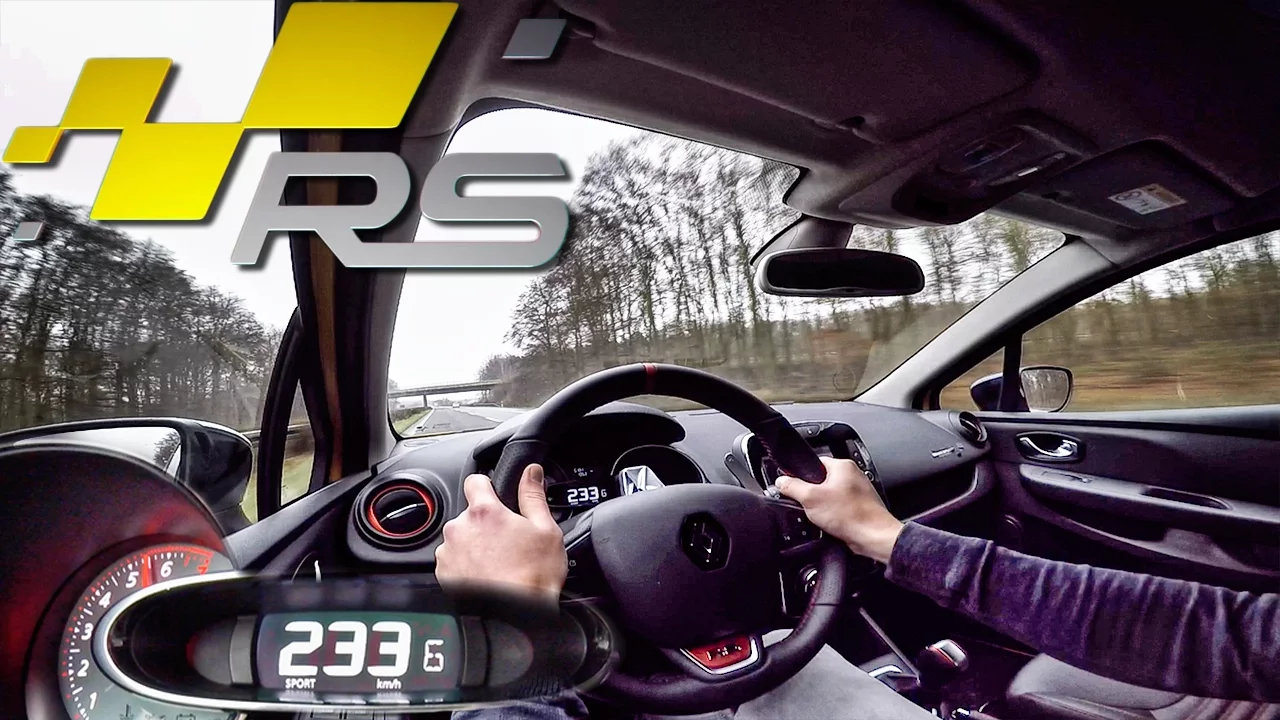 Renault Sport Clio RS Trophy 220HP AutoBahn TOP SPEED Drive