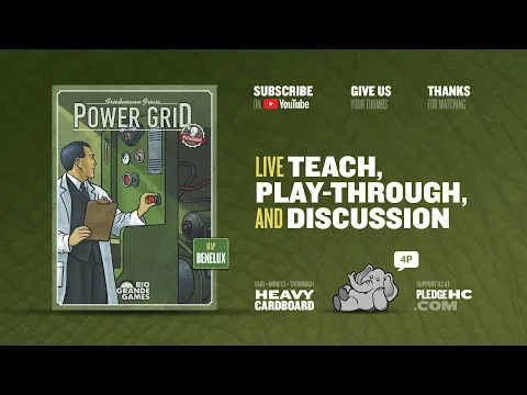 Power Grid - Benelux - 4p Teaching, Play-through, & Round table by Heavy Cardboard