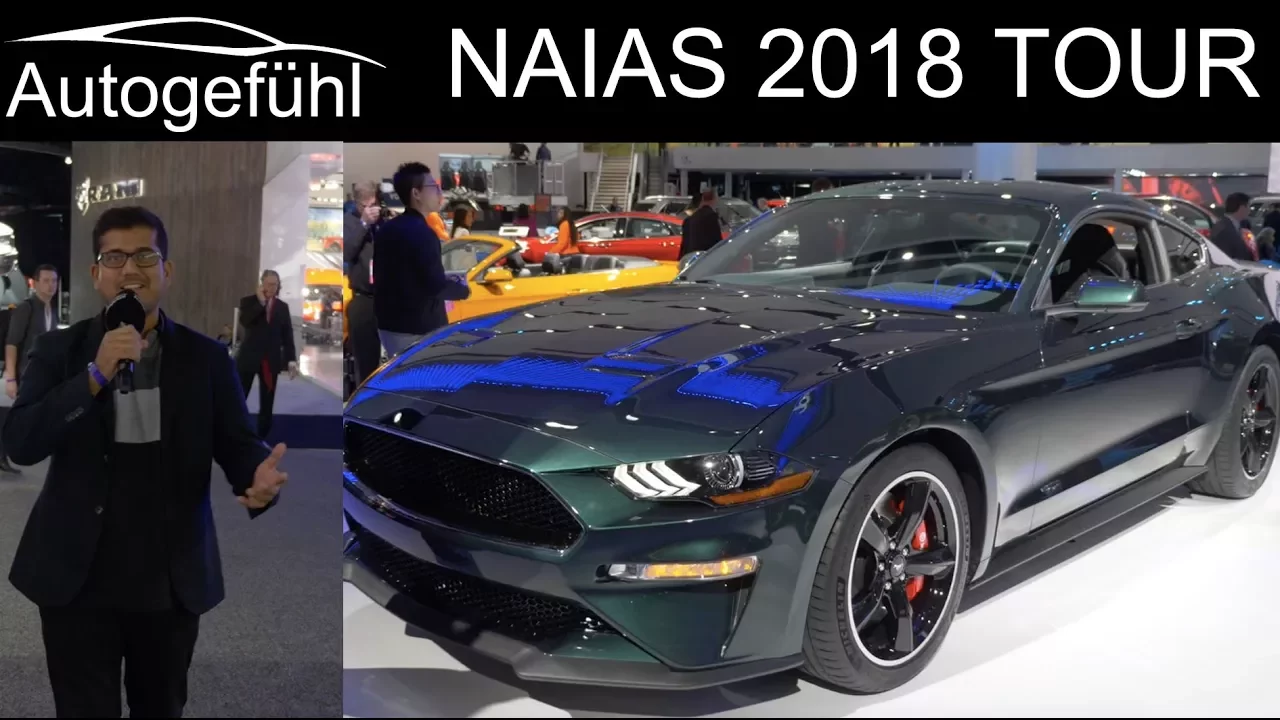 NAIAS Detroit Motor Show 2018 highlights REVIEW TOUR with Ford Mustang Bullitt - Autogefühl