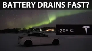 Tesla Model 3 heater power usage in -20°C