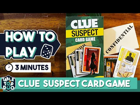 How to Play Clue Suspect Card Game in 3 minutes
