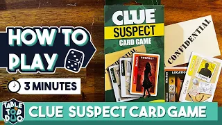 How to Play Clue Suspect Card Game in 3 minutes