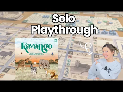 Kavango Solo Playthrough | Round 1 Gameplay | Conservation Board Game (Review Copy)