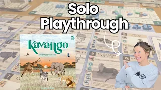 Kavango Solo Playthrough | Round 1 Gameplay | Conservation Board Game (Review Copy)