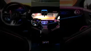 Mercedes EQS AMG Ambient light bei Nacht. Elektroauto Raumschiff #electriccar #emobility #shorts