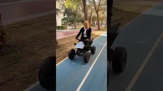 We tested out the $1,800 Tesla Cyberquad 😍 #tesla #cyberquad #cybertruck
