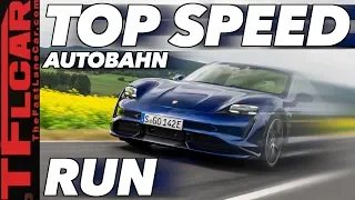What's The New Porsche Taycan Turbo's REAL Top Speed? We Find Out On The Autobahn!