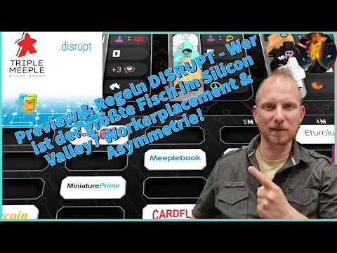 Preview & Regeln DISRUPT - Wer ist der größte Fisch im Silicon Valley? Workerplacement & Asymmetrie!