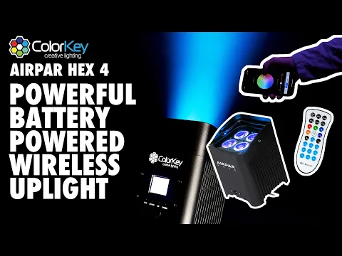 Product video thumbnail for ColorKey AirPar HEX 4 RGBW Battery LED Par Uplight