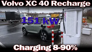 Volvo XC40 Recharge - Charging at Ionity with 151 kW