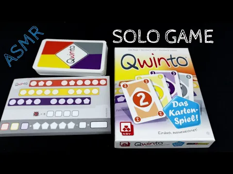 ASMR Solo Board Game Playthrough - QWINTO the card game