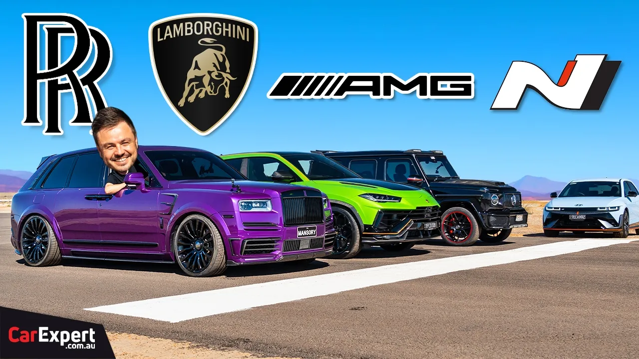 V12 vs V8 v electric drag race: Cullinan v Urus v G63 v Ioniq 5 N