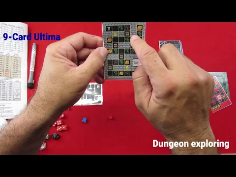 9-Card Ultima - Dungeon intro, movement and combat