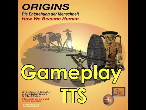 Origins: How we became humans - gameplay (3 players), TTS
