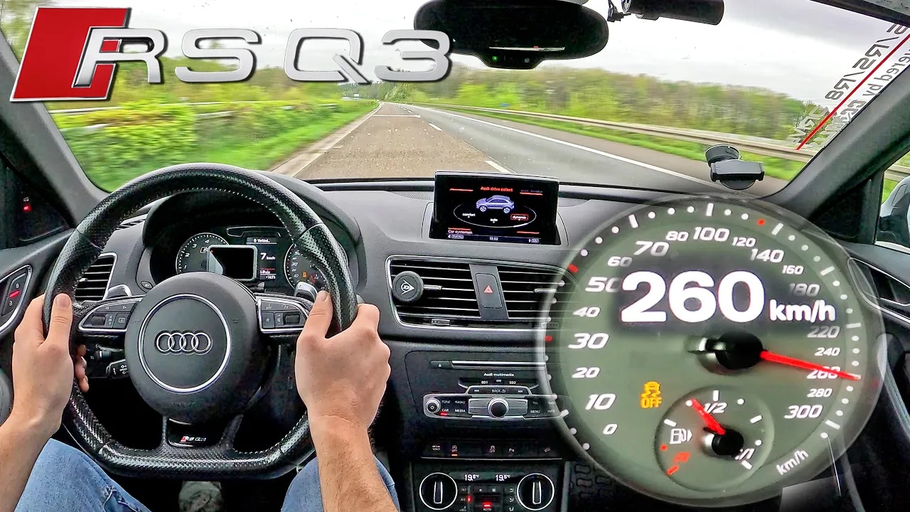 AUDI RSQ3 2.5 TFSI - TOP SPEED on AUTOBAHN
