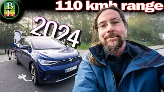 How far can the "NEW" VW Id.4 Pro drive at 110 km/h