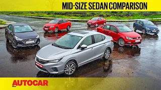 City vs Verna vs Ciaz vs Vento vs Rapid vs Yaris - The Best Sedan Is... | Comparison | Autocar India