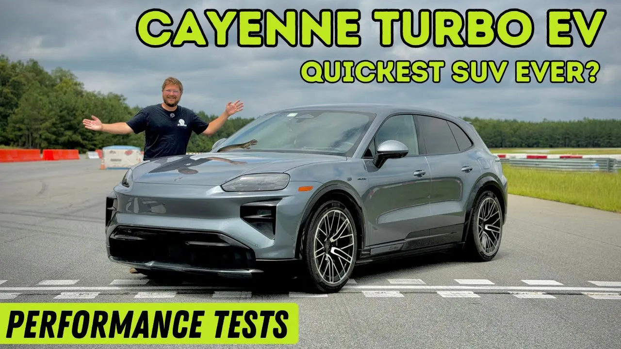 This Can't Be Real! Porsche Cayenne Turbo Electric Performance Benchmark - 0-60, 1/4mi, Panic Stops