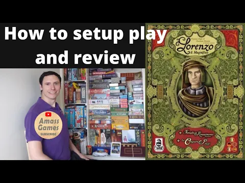 How to setup play and review Lorenzo il Magnifico bix box board game Cranio Creations * AmassGames *