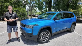The 2026 Jeep Cherokee is an AWD compact SUV that competes with the Toyota RAV4