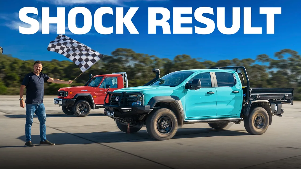 FORD vs TOYOTA: Ranger Super Duty vs LandCruiser 70 Drag Race