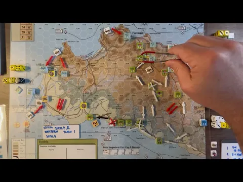 Sicily II - G4 Ever (Western Sicily Turn 1) #ww2 #wargaming #mmp