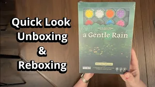 A Gentle Rain: Bloom Edition - Quick Look Game Unboxing & Reboxing - What's Inside the box?