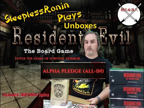Unboxing the Resident Evil Board Game Alpha Pledge Kickstarter with SleeplessRonin [360 Mini Spins]