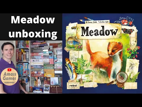 Meadow beautifully illustrated boardgame Rebel Studio 1-4 player unboxing teaser trailer AmassGames