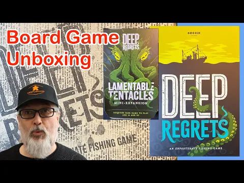 Deep Regrets An Unfortunate Fishing Game Unboxing | Judson Cowan | Tettix Games | + mini expansion