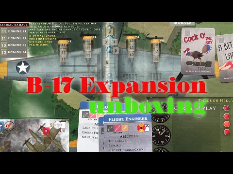 WW2 Solo Wargame B-17 Expansion unboxing for Through Hell and Back